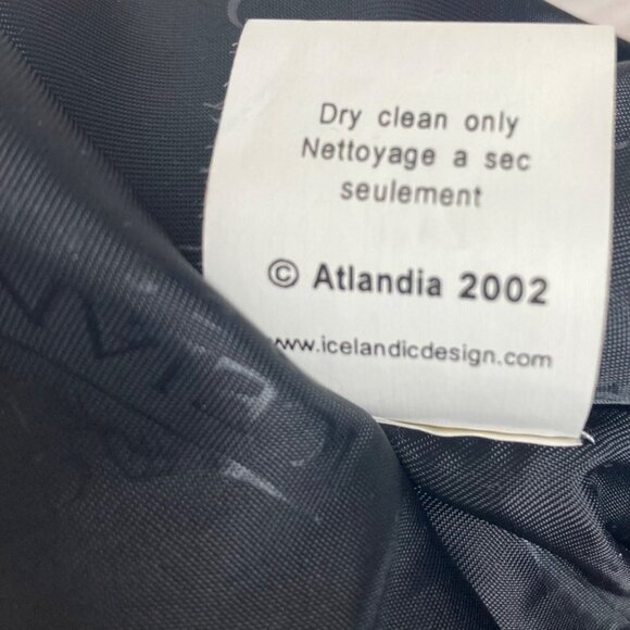 Vintage Icelandic Design Sweater Coat Cardigan Jacket Large Black Red Lined - Picture 6 of 13